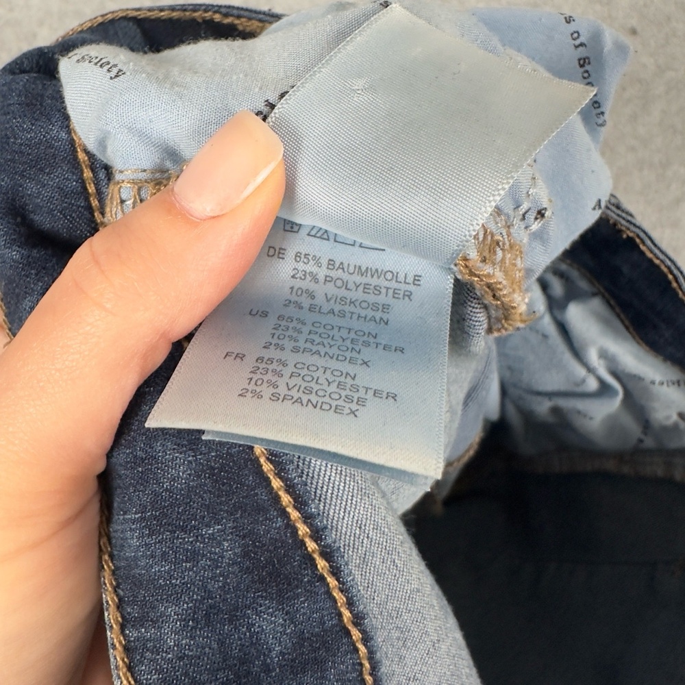 Articles Of Society‎ Jeans Womens 26 Skinny Dark Wash Frayed Hem Blue Denim - Picture 10 of 14